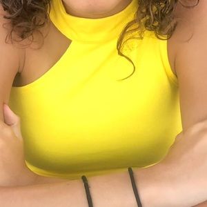SOLD-Nicki Minaj Yellow crop top